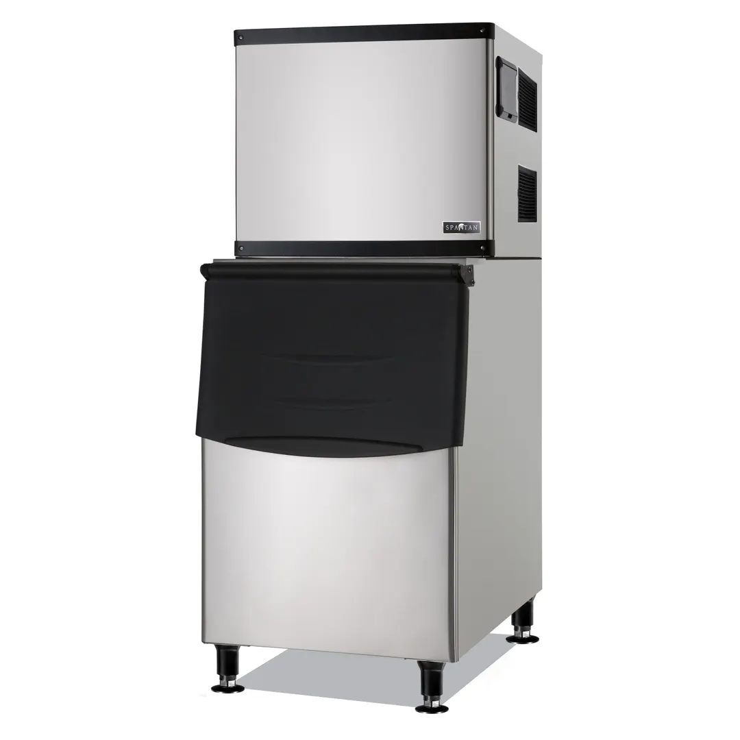 Spartan Refrig SMIM-500 Air Cooled Half Cube 500 lb Ice Machine with Bin, 275 lb Storage