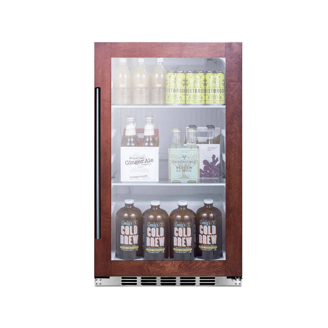 Summit SPR489OSPNR Outdoor Beverage Center w/ Panel-Ready Glass Door, 3.13 cu.ft