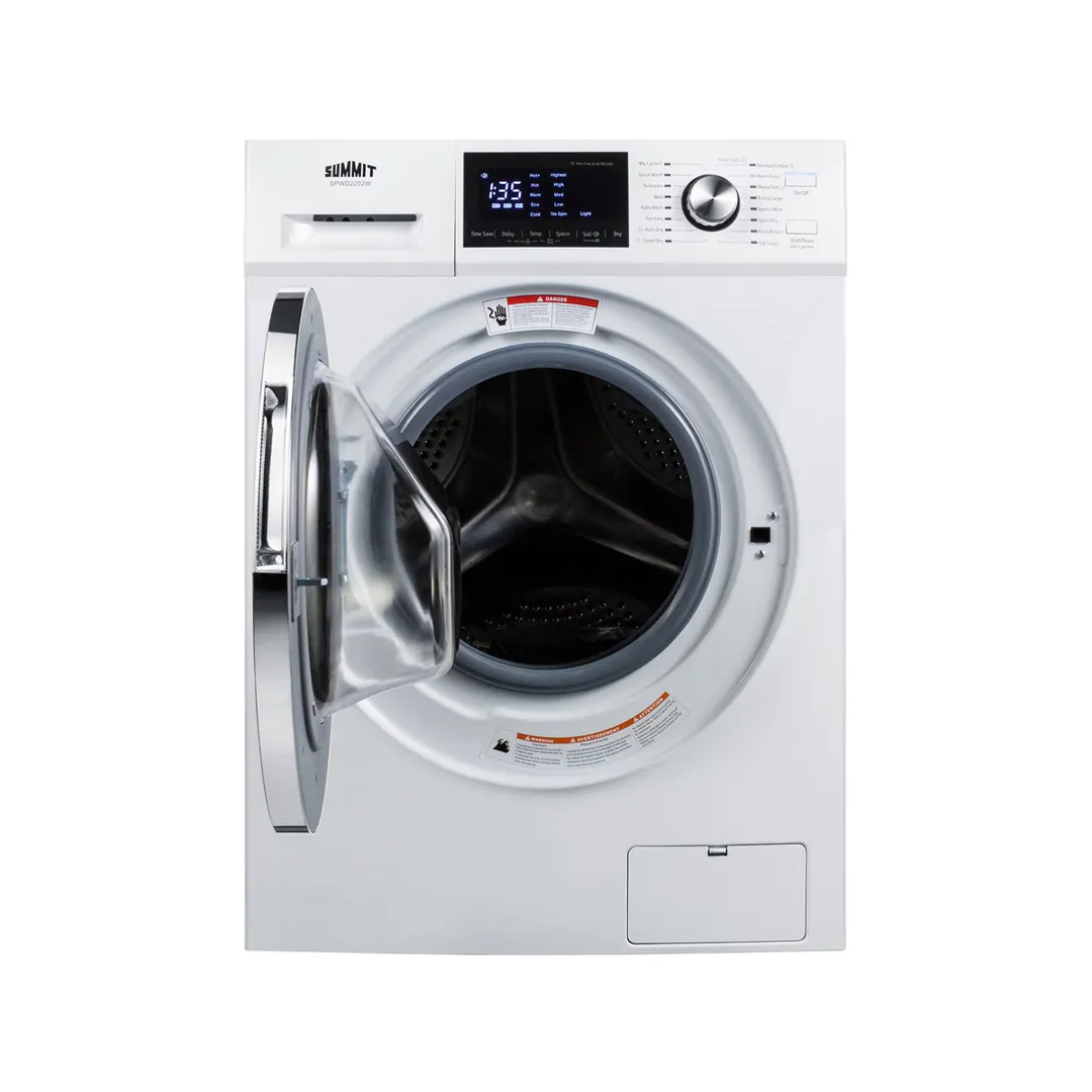 Summit SPWD2202W 24" Washer/Dryer Combo, front loading glass door, 2.7 cu.ft.