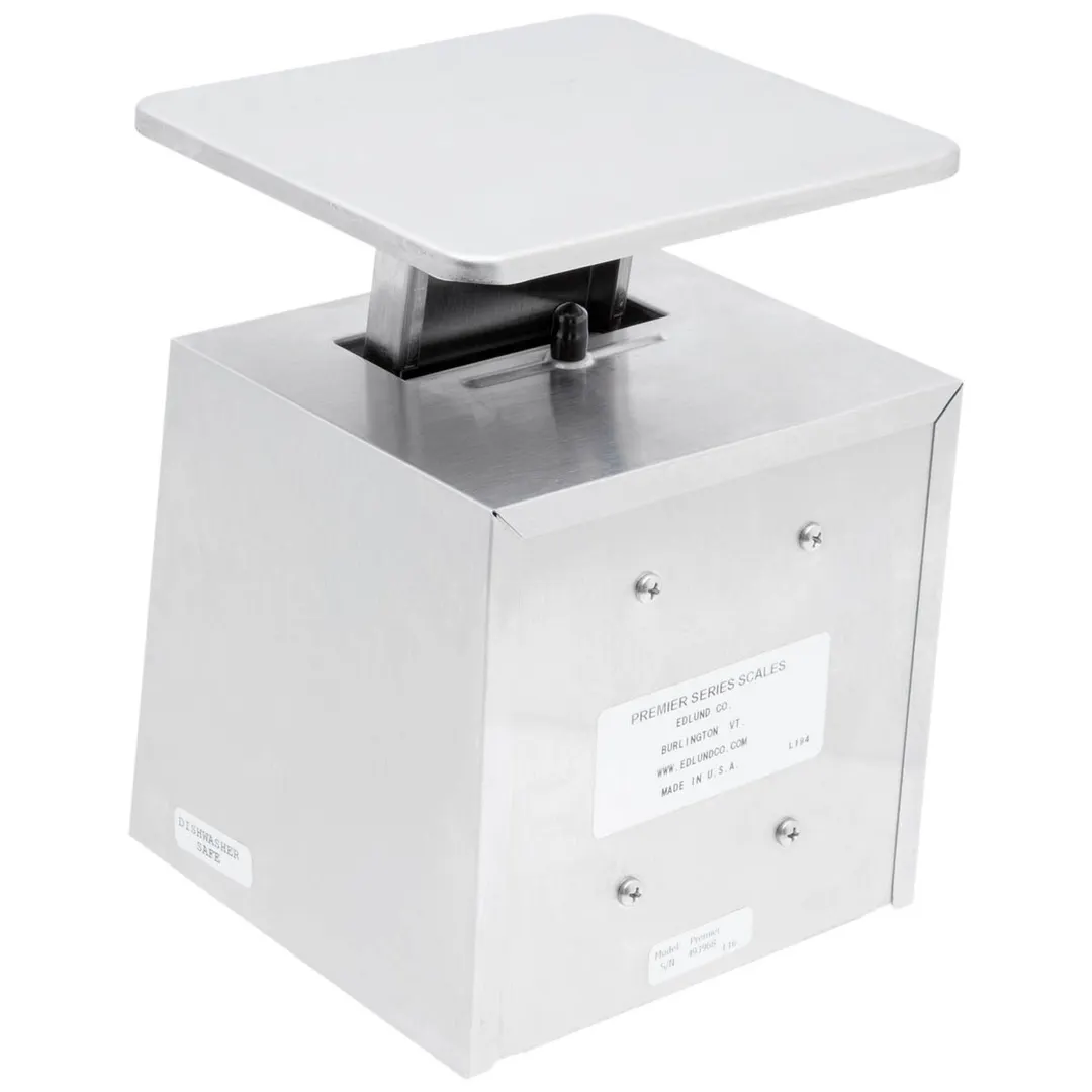 Edlund SR-1000C Portion Scale, 1-9 lb, Stainless, Rotating Dial, Vertical Display, 6-7in Platform, 34 oz Capacity