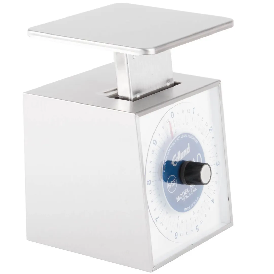 Edlund SR-10 - 10-29 lb Portion Scale, Stainless Steel, Rotating Dial, 6-7" Platform, Dishwasher Safe, Top
