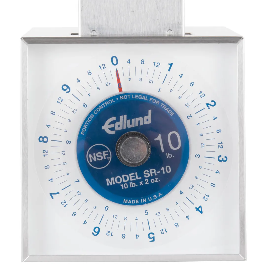 Edlund SR-10 - 10-29 lb Portion Scale, Stainless Steel, Rotating Dial, 6-7" Platform, Dishwasher Safe, Top