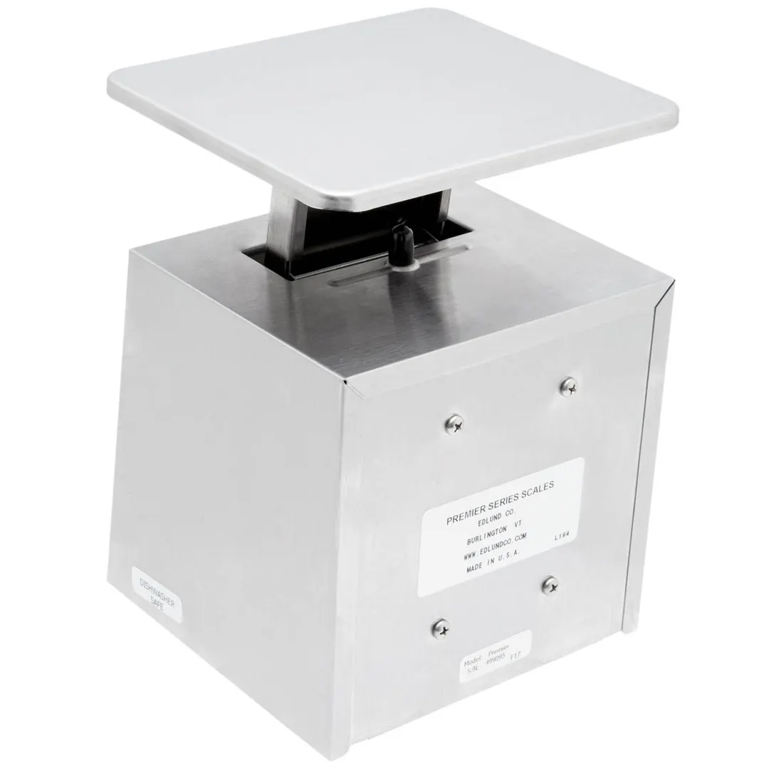 Edlund SR-25 10-29 lb Stainless Scale, 25 lb, 4 oz Graduation, Rotating Dial, 6-7" Platform, Dishwasher Safe