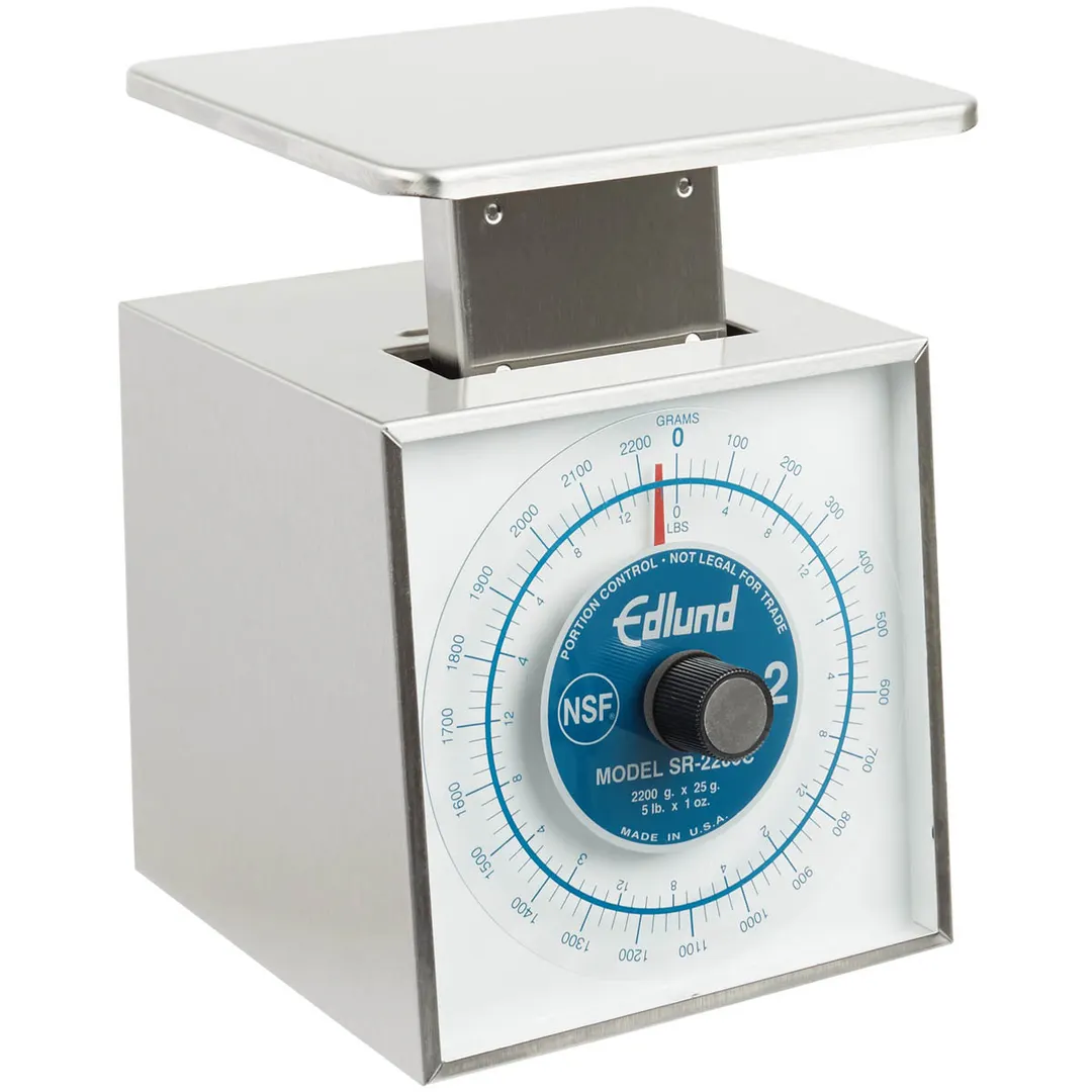 Edlund SR-2 OP Portion Scale – 1-9 lb, 32 oz/¼ oz, Rotating Dial, Stainless Steel, Top Loading, 8-9 in Platform