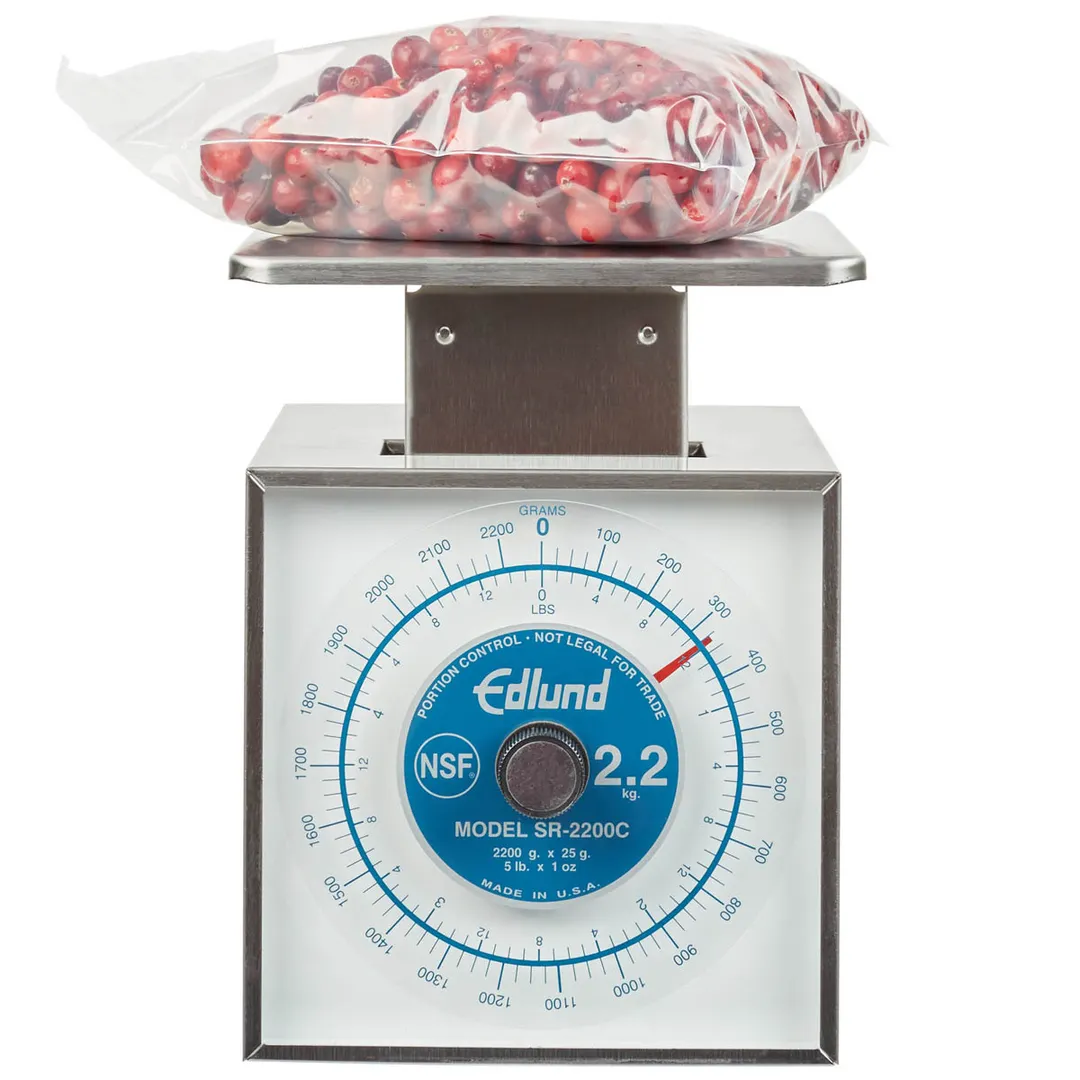 Edlund SR-2 OP Portion Scale – 1-9 lb, 32 oz/¼ oz, Rotating Dial, Stainless Steel, Top Loading, 8-9 in Platform