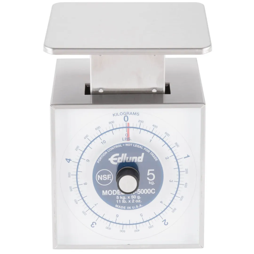 Edlund SR-5000C - 10-29 lb Stainless Steel Portion Scale, Rotating Dial, Vertical Display, 6-7" Platform