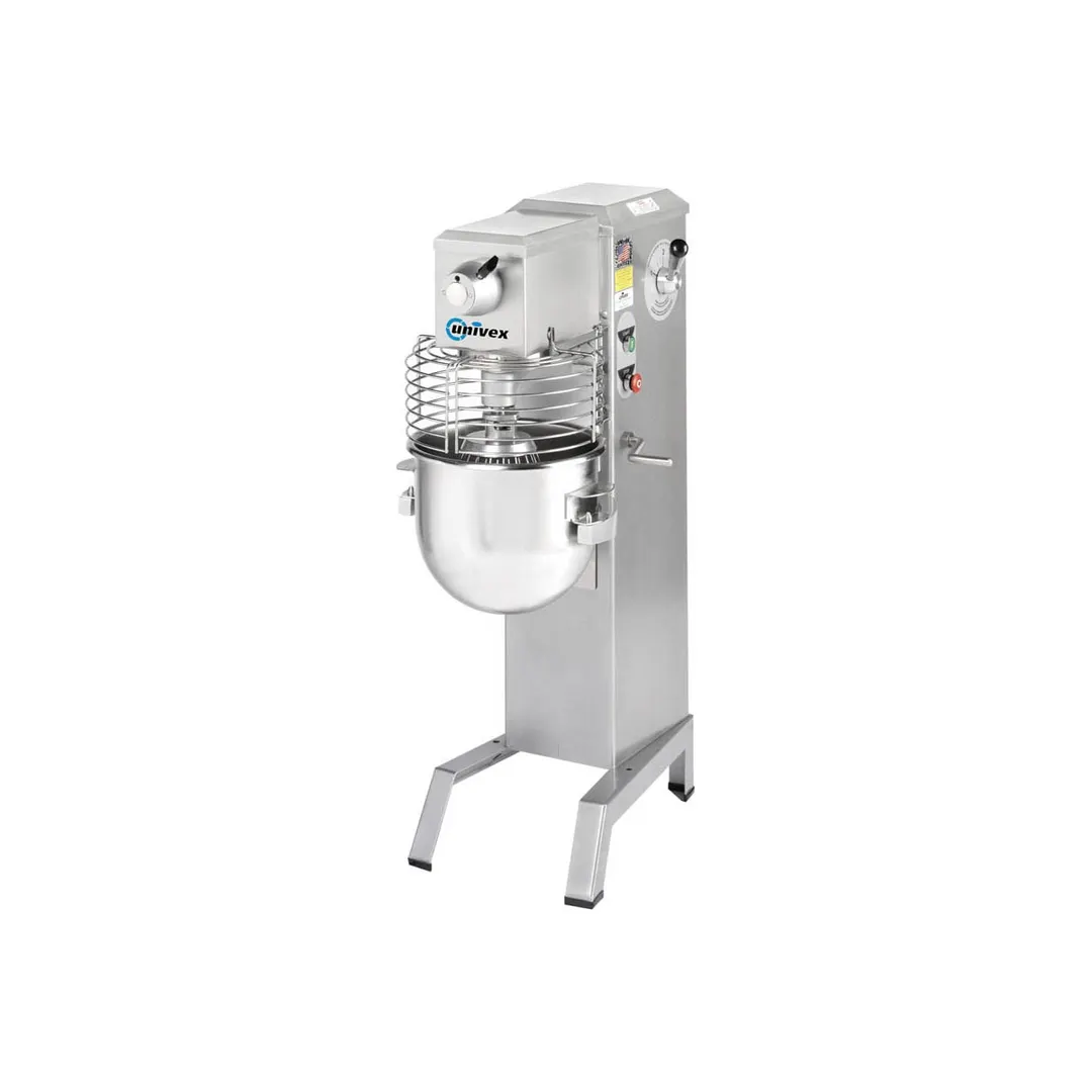 Univex SRMF20 Floor Model Floor Model 20 qt Planetary Mixer w/ Guard, #12 HUB, Variable Speed, 1/2 hp