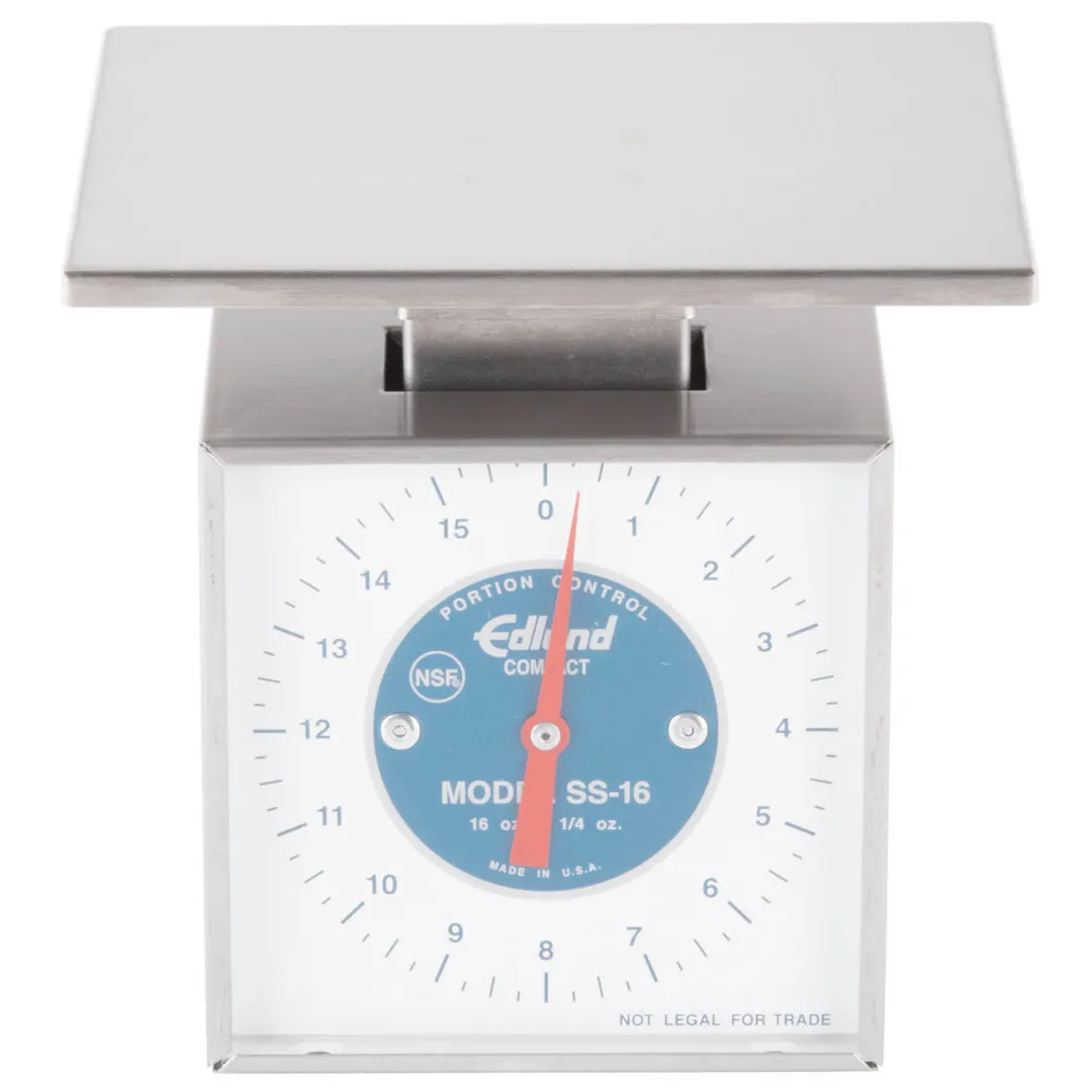 Edlund SS-16O Portion Scale – Dial, Vertical Display, 1-9 lb Capacity, StainlessSteel, 16 oz / ¼ oz Graduation