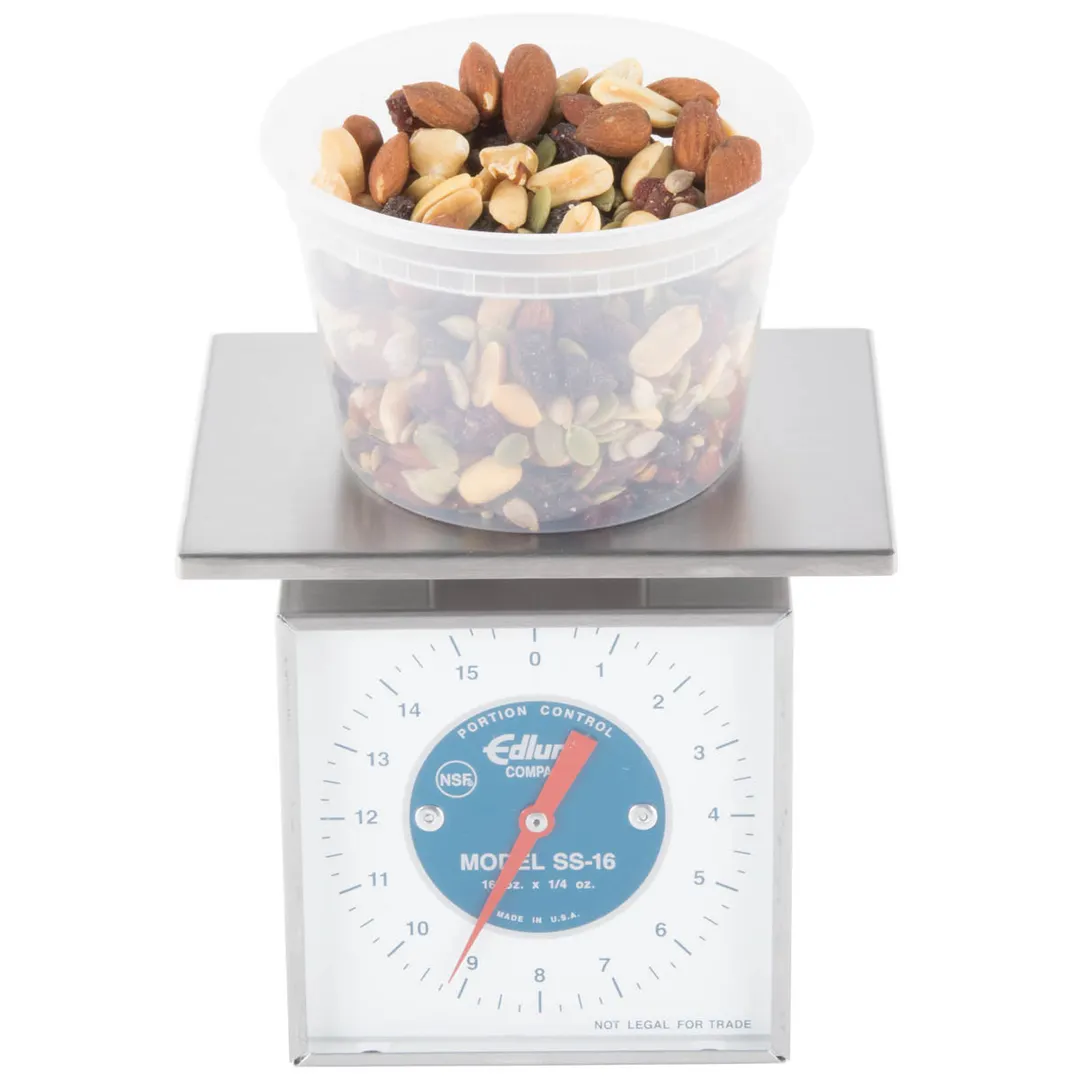 Edlund SS-16O Portion Scale – Dial, Vertical Display, 1-9 lb Capacity, StainlessSteel, 16 oz / ¼ oz Graduation