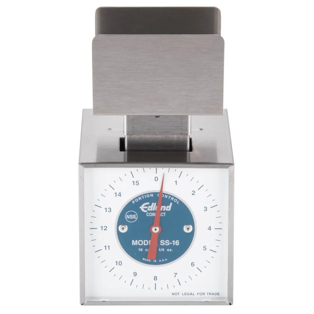 Edlund SS-16P - 1-9 lb Fixed Dial Portion Scale, Stainless Top-Loading, French Fry Platform, 16oz/¼oz