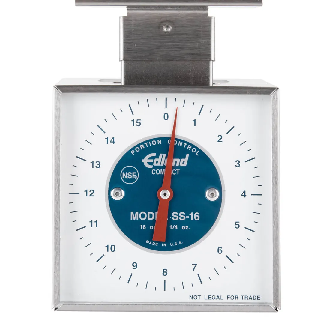 Edlund SS-16P - 1-9 lb Fixed Dial Portion Scale, Stainless Top-Loading, French Fry Platform, 16oz/¼oz