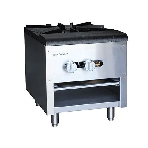 Serv-Ware SSSP-1 Gas Stock Pot Range w/ (1) Two Ring Burner, 18" W X 24"D, 110.000 BTU