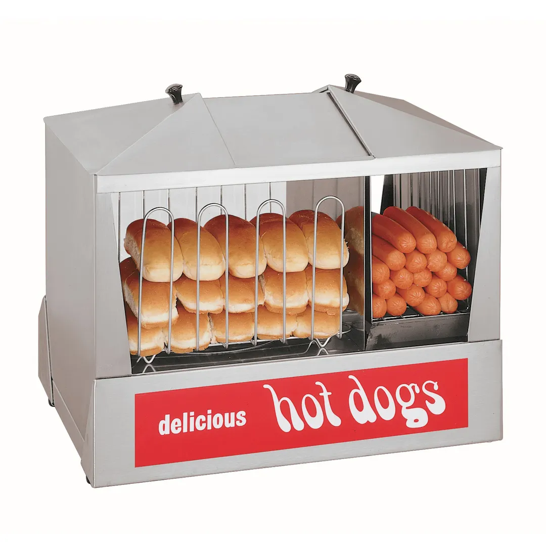 Star 35SSC (Quick-Ship) Hot Dog Steamer, Side-By-Side Hot Dog Steamer/Bun Warmer