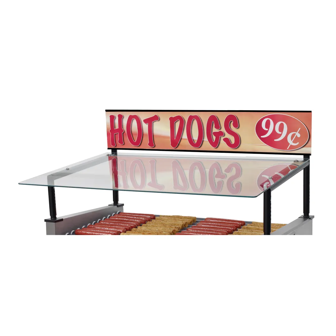 Star 45SG-G Grill-Max® Hot Dog Roller Grill Sneeze Guard, For 24" X 28" Grills