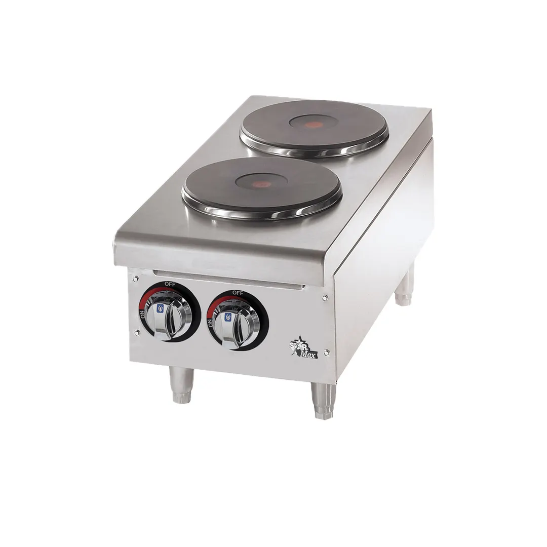 Star 502FF 12" Electric Countertop Hotplate w/ (2) Solid Burners, Infinite Controls, 208/240v