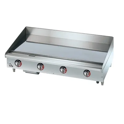Star 548CHSF 48" Countertop Electric Griddle with 48" x 20.75" Surface, Chrome Plate, Thermostatic Controls