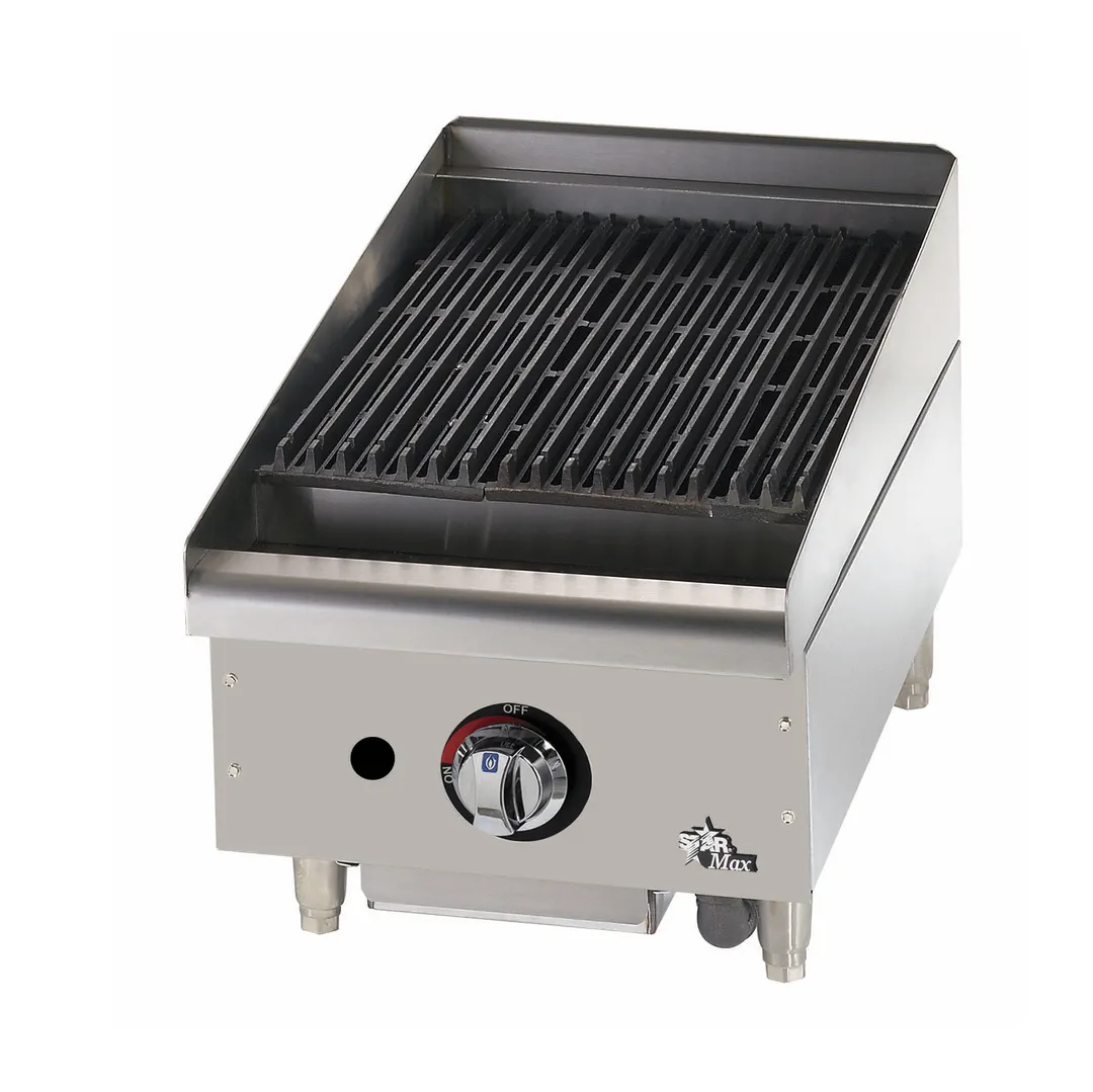 Star 6015CBF 15" Countertop Gas Lava Rock Charbroiler w/ (1) Burner, 40.000 BTU