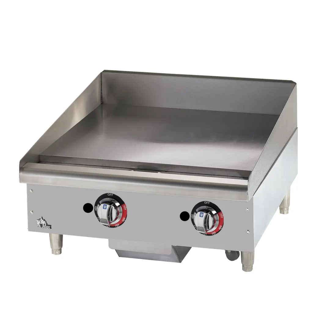 Star 624TSPF 24" Countertop Gas Griddle, Snap-Action Thermostat, 1" Thick Plate, 56.600 BTU