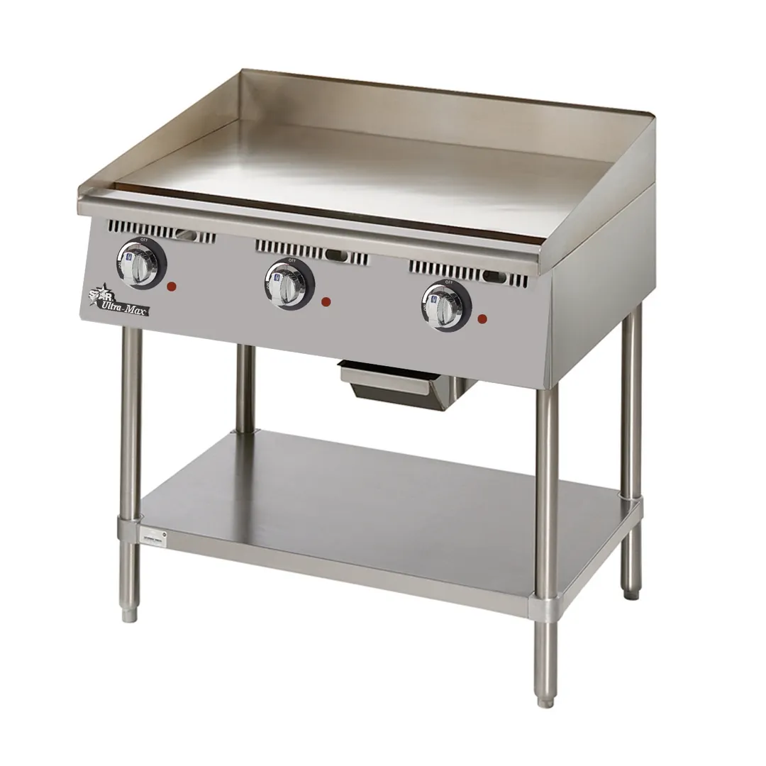 Star 748TCHSA 48" Countertop Electric Griddle with 48" x 24" Surface, Chrome Plate, Thermostatic Controls