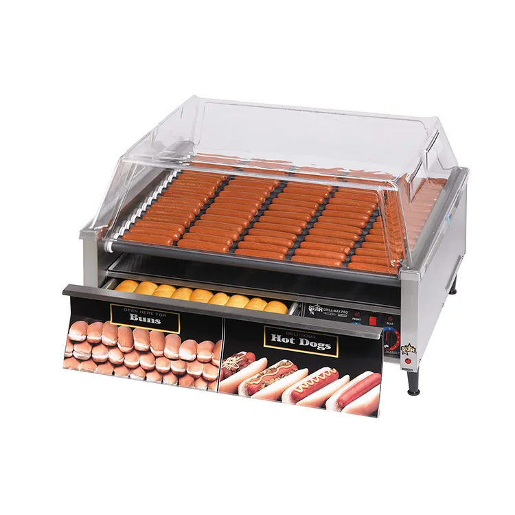 Star 75SCBD Grill-Max® Hot Dog Grill, Roller-Type with Integrated Bun Drawer