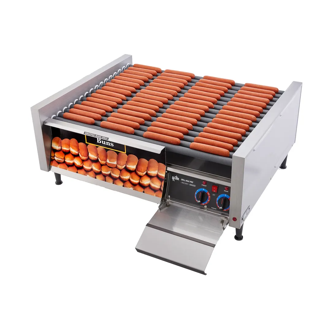 Star 75STBD Grill-Max® Hot Dog Grill, Roller-Type with Integrated Bun Drawer