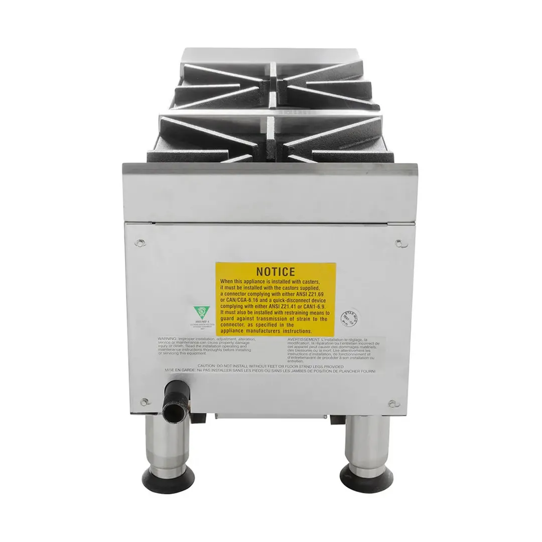 Star 802HA 12" Countertop Gas Hotplate with (2) Burners, Manual Controls, 60.000 BTU