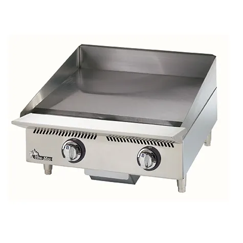 Star 824MA 24" Countertop Manual Gas Griddle, 1" Steel Plate, 24" Deep, 60.000 BTU