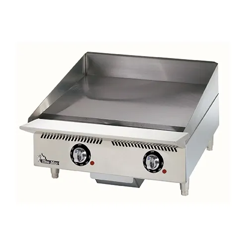 Star 824TA 24" Countertop Gas Griddle, Snap-Action Thermostat, 1" Steel Plate, 60.000 BTU