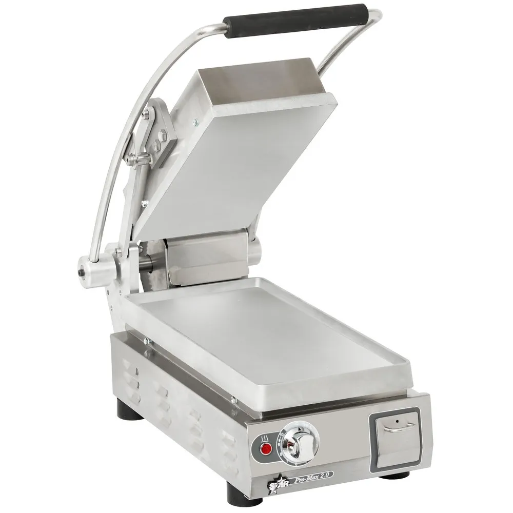Star PST7A-120V Single Sandwich Grill w/ Aluminum Smooth Plates, Manual Controls, 120V