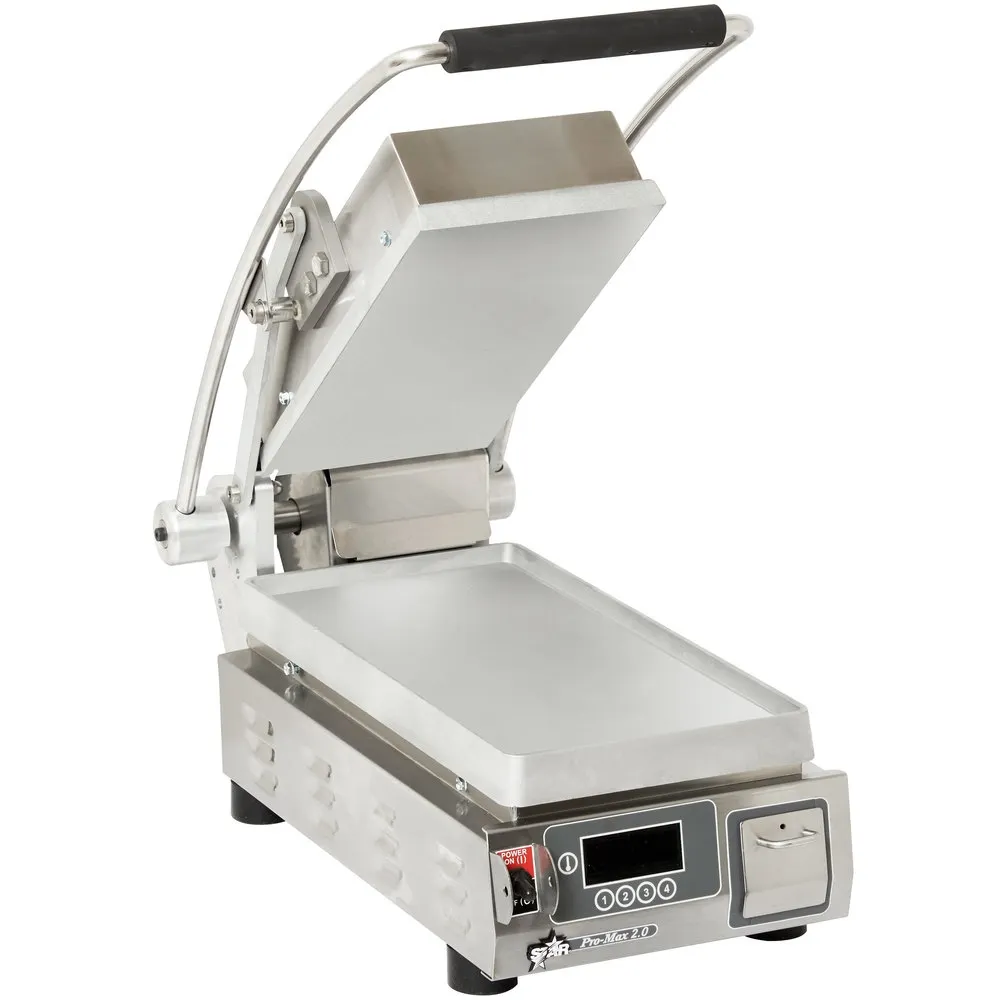 Star PST7EA-120V Single Sandwich Grill w/ Aluminum Smooth Plates, Electronic Controls, 120V