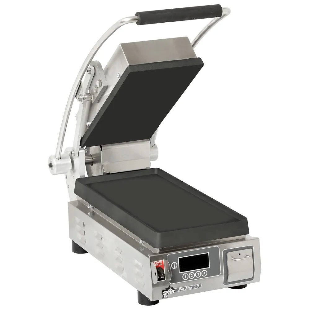 Star PST7IEA-120V Single Cast Iron Sandwich Grill w/ Smooth Plates, Electronic Controls, 120V