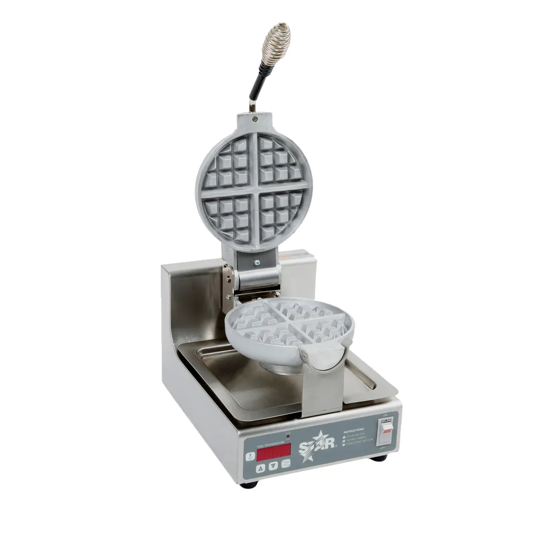 Star SWBB Star® Belgian Waffle Baker, Single Round, 7" X 1-1/4" Thick