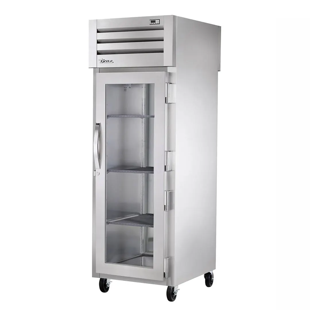 True STA1H-1G 1-Section Heated Holding Cabinet, 1 Glass Door, Stainless Steel Front, Aluminum Interior, 3 Chrome Shelves