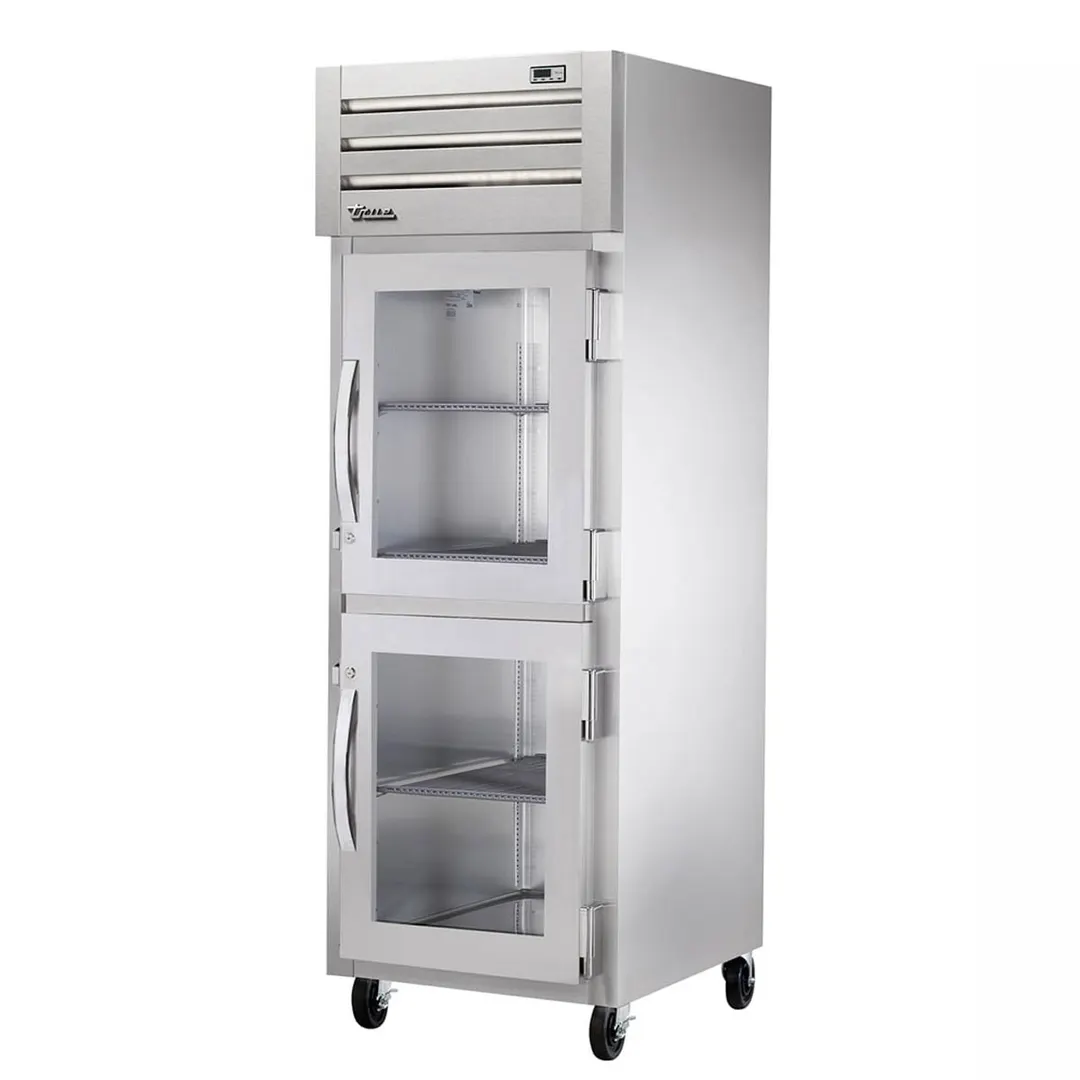 True STA1H-2HG 1-Section 2-Door Glass Heated Holding Cabinet, Stainless Steel, 208-230V