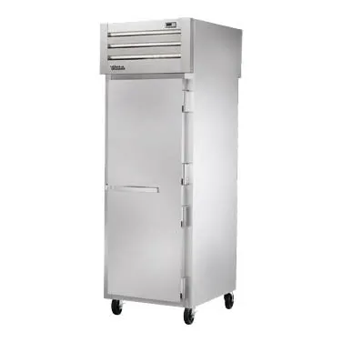 True STA1RPT-1S-1S-HC 27" 1-Section Pass-Thru Refrigerator w/ Front Solid & Rear Solid Door, Aluminum Interior-Stainless Floor