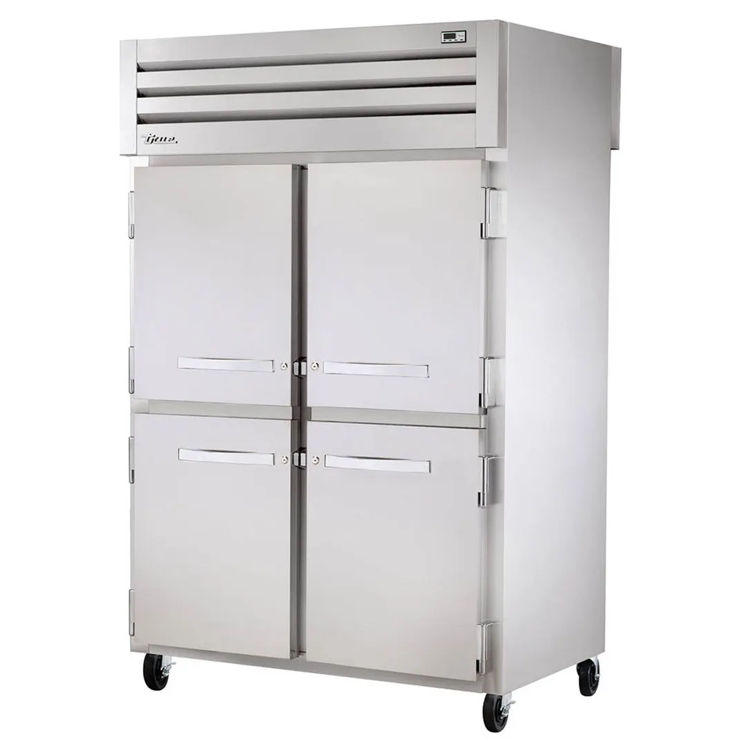 True STA2DT-4HS-HC 52" 2-Section Reach-In Refrigerator Freezer Combo w/ 4 Half Solid Doors