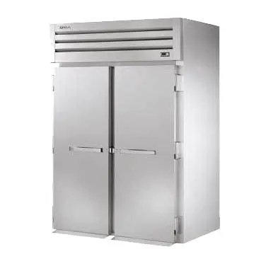 True STA2RRI-2S-HC 68" 2-Section Roll-In Refrigerator w/ 2 Solid Door, Stainless Steel Exterior-Aluminum Interior