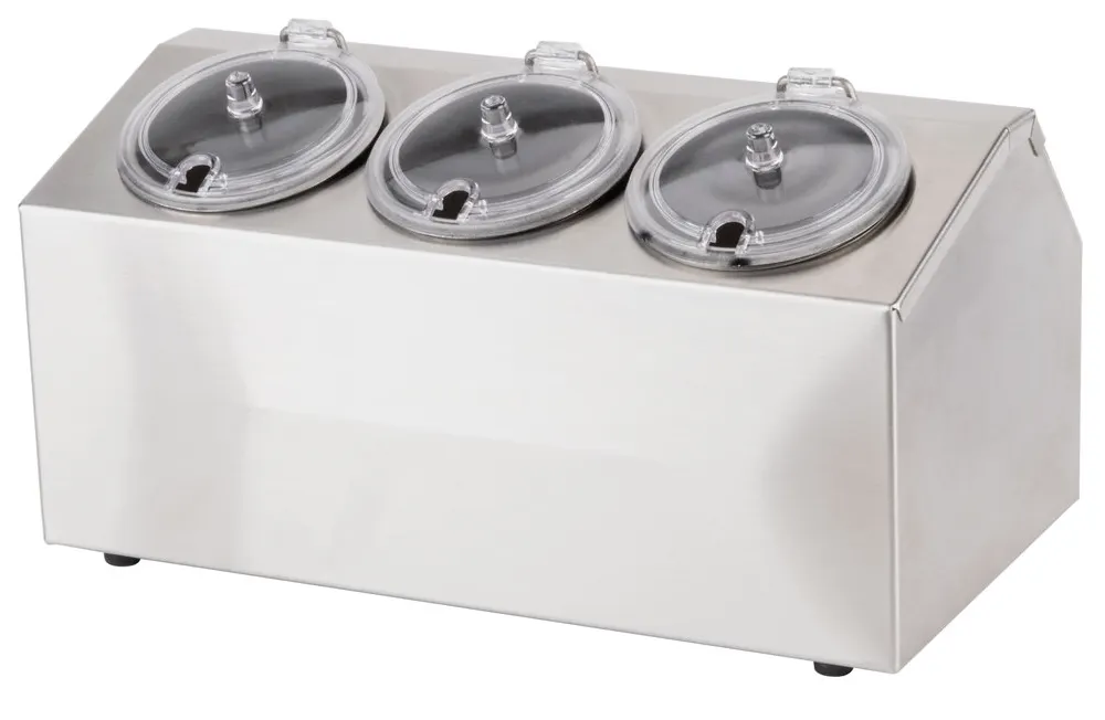 Steril-Sil CC-LTC-3SW - 3‑Comp Insulated Dispenser, Silver Includes SC‑750 + HC‑20‑X Lids Made in USA