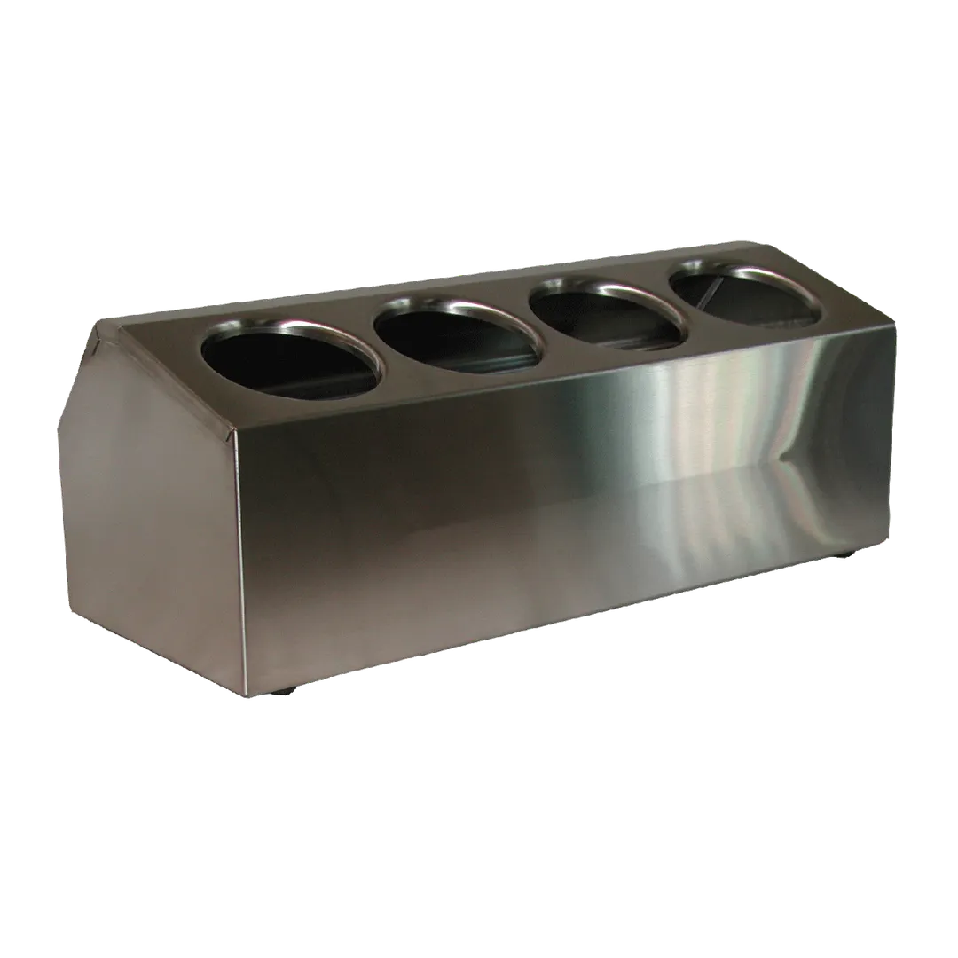 Steril-Sil CC-LTC-4 Insulated Condiment Dispenser, 4-Hole, 30 oz, Foamed Base, Stainless Steel Silver