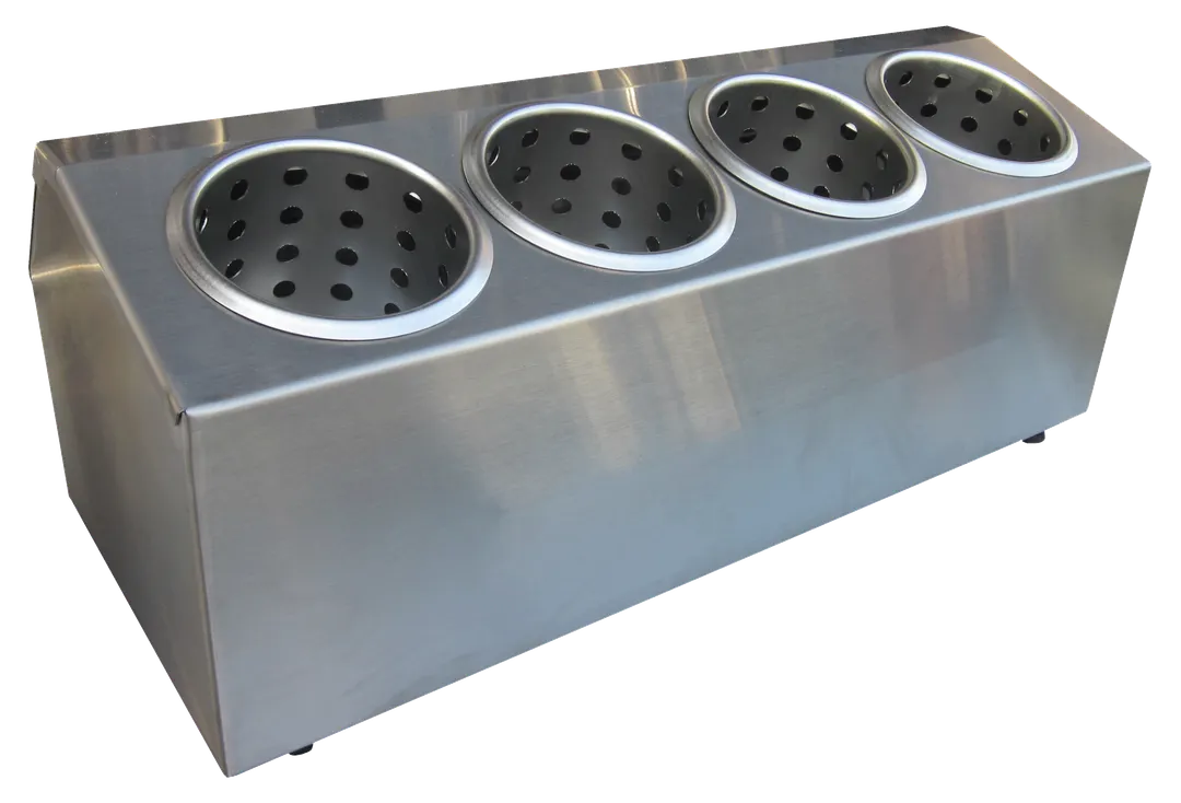 Steril-Sil CC-LTC-4BR 4-Hole Insulated Countertop Condiment Dispenser / Bottle Rail