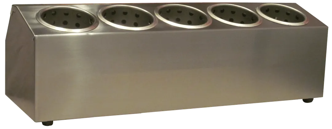 Steril-Sil CC-LTC-5BR 5-Hole Insulated Countertop Condiment Dispenser / Bottle Rail
