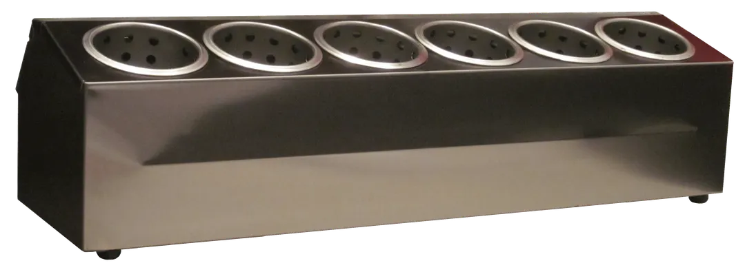 Steril-Sil CC-LTC-6BR 6-Hole Insulated Countertop Condiment Dispenser / Bottle Rail
