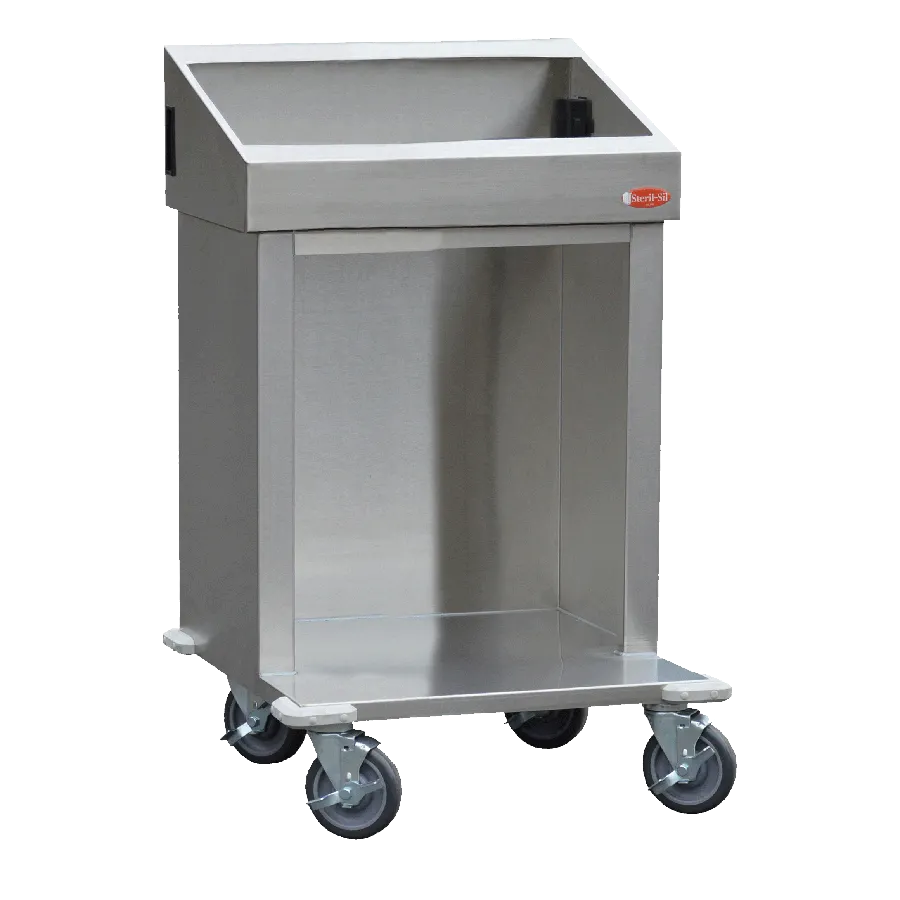 Steril-Sil CRT24-1HP Open Base Stainless Steel Food Pan Cart w/ (1) Full-Size Food Pan