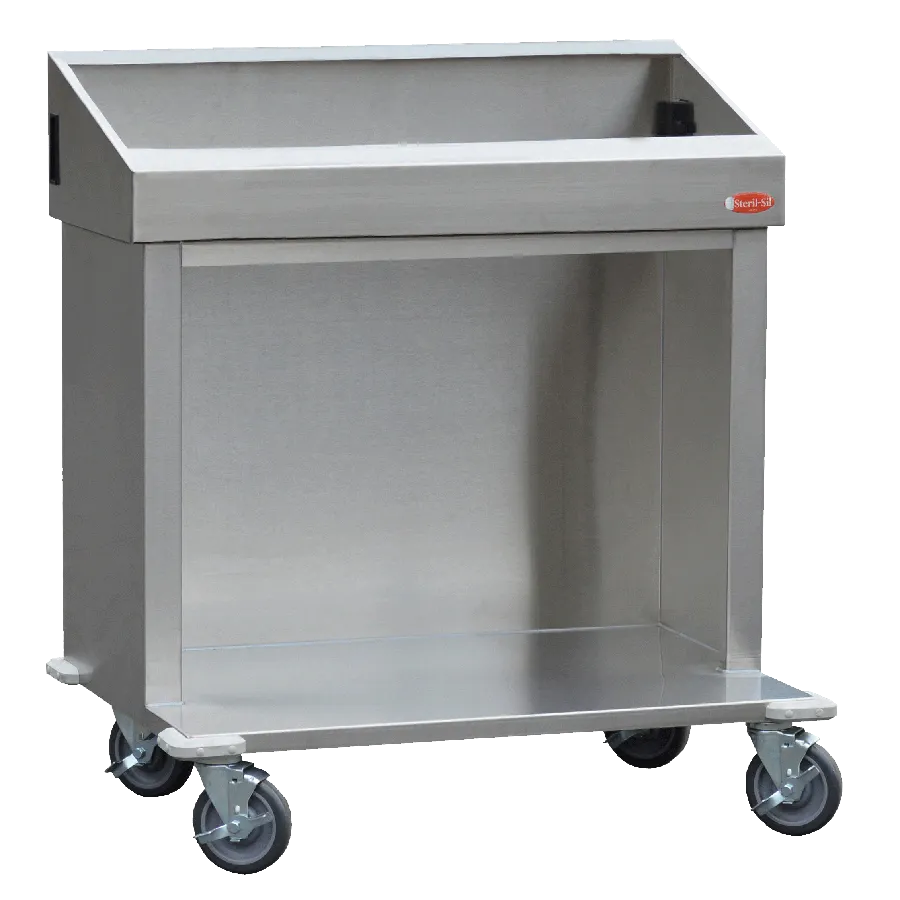 Steril-Sil CRT36-5TP Stainless Steel Dispensing Cart w/ 5 Third-Size Food Pans