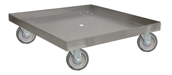 Steril-Sil DRD-301 Heavy Duty Stainless Steel Dish Rack Dolly, 21.5W x 21.5D x 8H, Silver