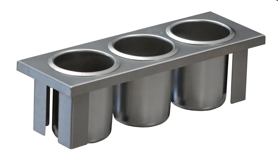 Steril-Sil E1-BS3OE-SC-750 1/2-Size Drop-In Silverware Basket, 3 Compartment, Stainless Steel