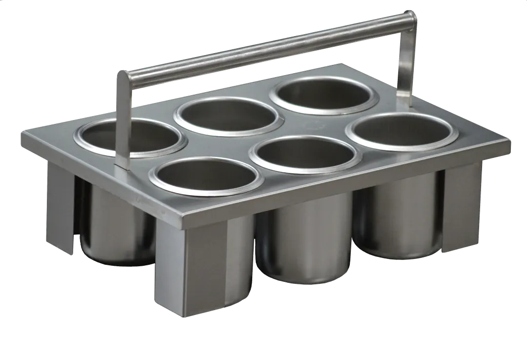 Steril-Sil E1-BS6OE-SC-750 Container Basket, Holds Six SC‑750 30‑Oz Containers, Steel, Made in USA