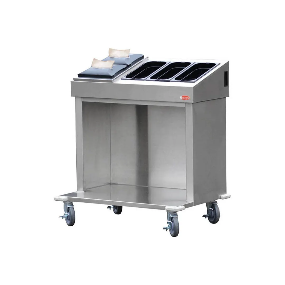 Steril-Sil E1-CRT36-1V1HP Dispensing Cart w/ (1) E1 Inserts, (1) Full Size Food Pan, (150) Trays, (4) 5" Glass Racks Capacity