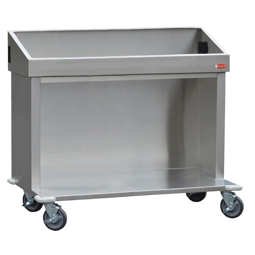 Steril-Sil E1-CRT48-4V Dispensing Cart w/ (4) E1 Inserts, (150) Trays, (8) 5" Glass Racks Capacity