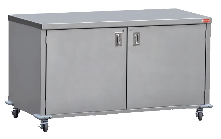 Steril-Sil ENC60-FLAT Stainless Steel Enclosed Mobile Counter with Flat Work Top